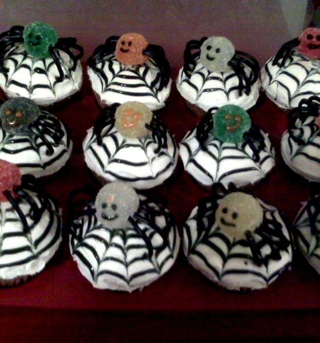 Spiced Spider Cupcakes