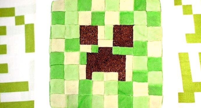 Mine Craft Creeper Cake